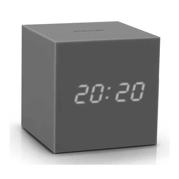 Szary budzik LED Gingko Gravitry Cube-image-2