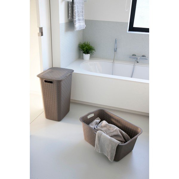 Brązowy kosz na pranie Curver Nuance, 40 l-image-1
