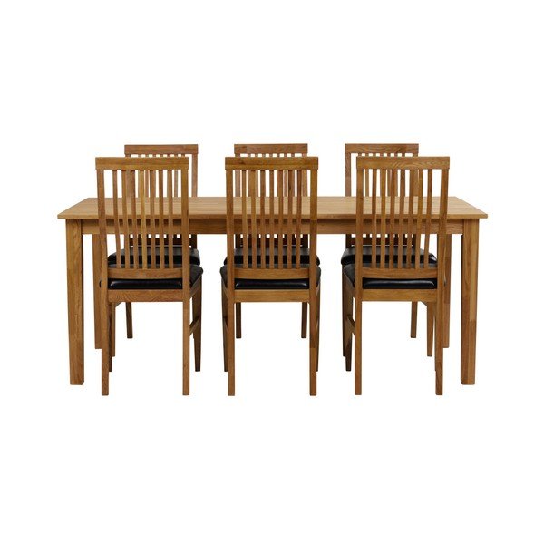 Stół z litego drewna dębowego Folke Finnus, 180x90 cm-image-3