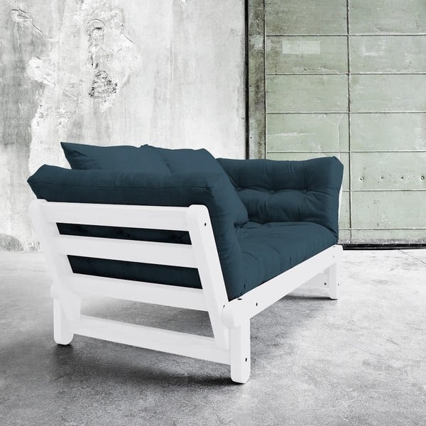 Sofa rozkładana Beat White/Deep Blue-image-1