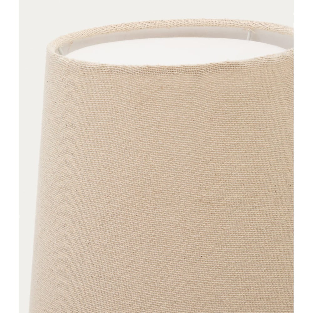 Czarno-kremowa lampa stojąca z tekstylnym kloszem (wysokość 129 cm) Senni – Kave Home (zdjęcie 6)
