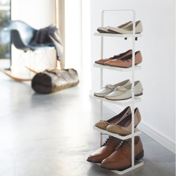 Biały metalowy regał na buty Tower Shoe Rack – YAMAZAKI-image-2