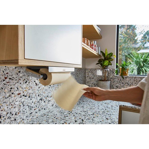 Ścienny plastikowy wieszak na ręczniki papierowe w kolorze srebra RollGrip – Joseph Joseph-image-1