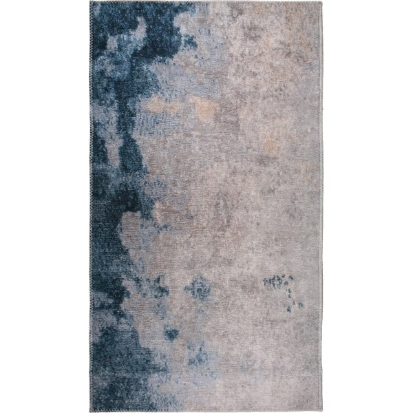 Niebiesko-kremowy dywan odpowiedni do prania 80x50 cm – Vitaus