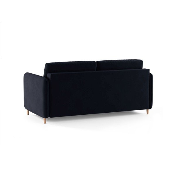 Niebieska aksamitna sofa do spania 184 cm – Micadoni -image-3