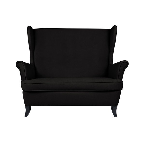 Czarna sofa 2-osobowa Micadoni Home Pirla-image-1