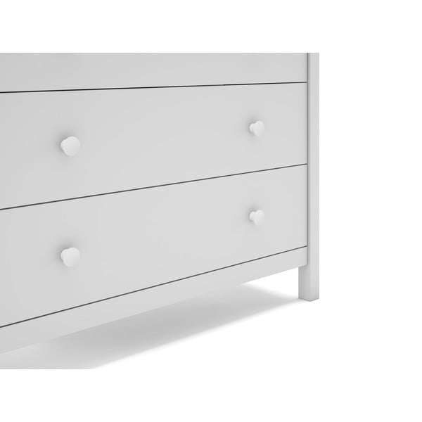 Biała niska komoda dziecięca z drewna sosnowego 100x80 cm Max – Marckeric-image-1