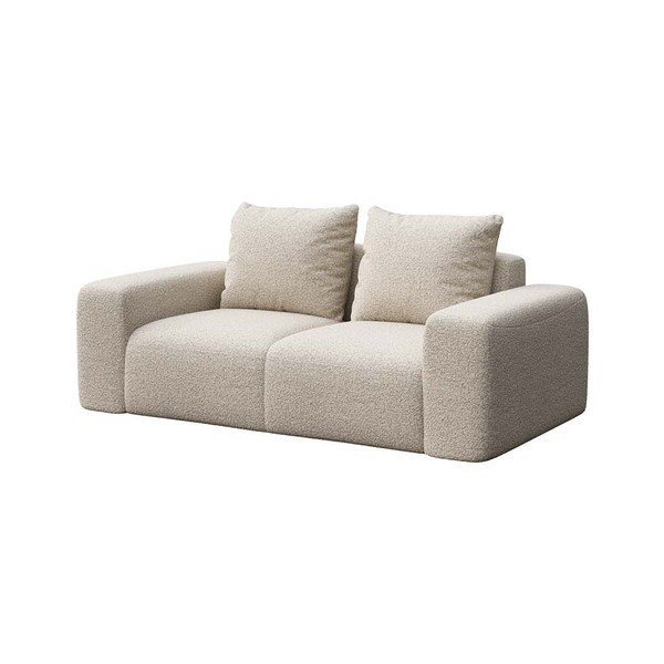 Beżowa sofa z materiału bouclé Bouclé 212 cm Feiro – MESONICA-image-2