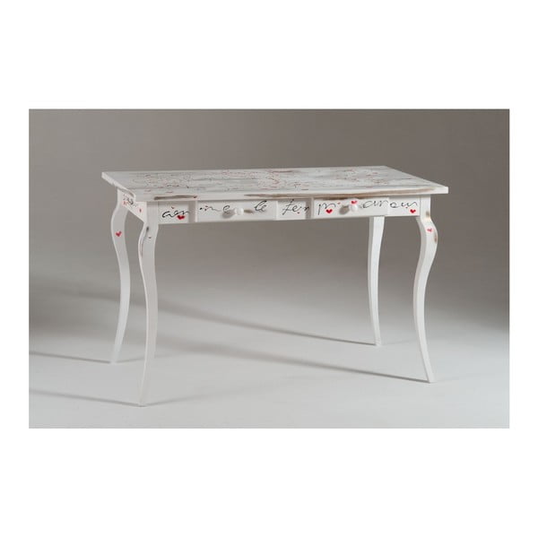 Białe biurko drewniane Castagnetti Signac
