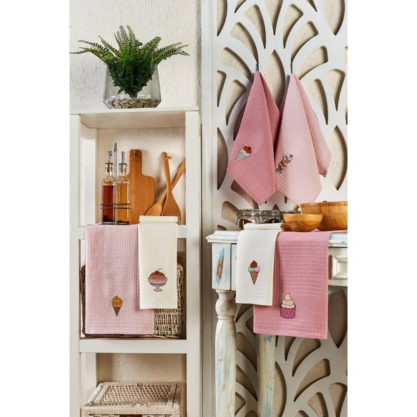 Bawełniane ścierki zestaw 6 szt. 40x60 cm Ice Cream – Foutastic