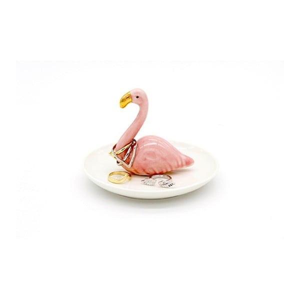 Podstawka porcelanowa na biżuterię Gift Republic Flamingo