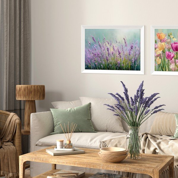 Obraz drukowany z ramą w zestawie 75x56 cm Lavender – Styler-image-1
