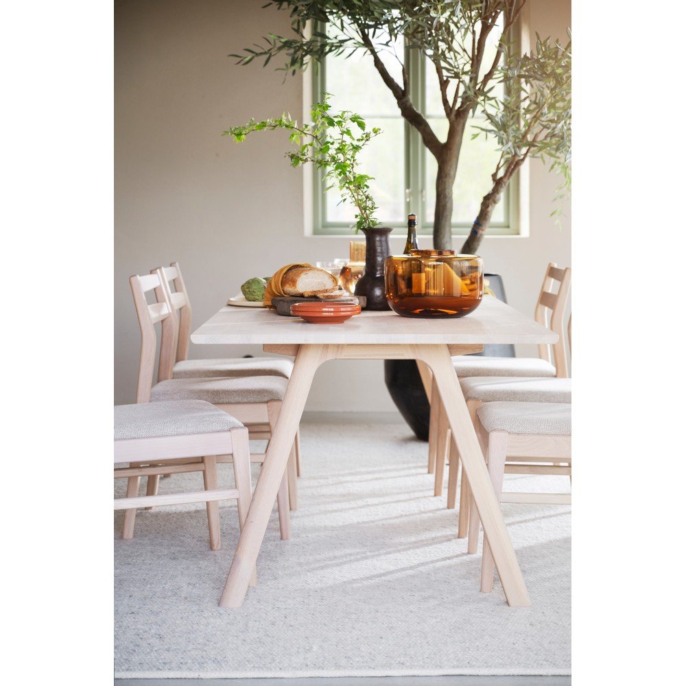 Rozkładany stół z litego drewna dębowego 95x220 cm Clapperton – Rowico (zdjęcie 9)