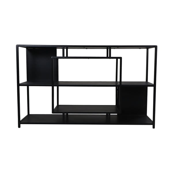 Czarny regał z drewna mango 150x90 cm – HSM collection