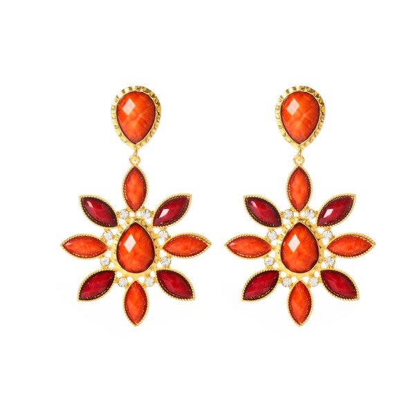 Kolczyki Arielle Coral Ruby