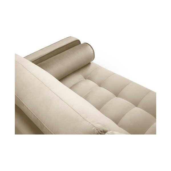 Beżowa aksamitna sofa Milo Casa Santo, 219 cm-image-4