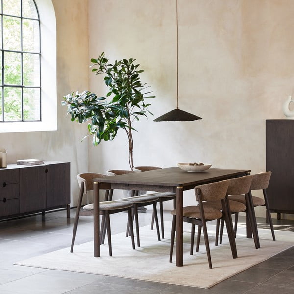 Brązowy rozkładany stół 95x180 cm Arun – Unique Furniture-image-1