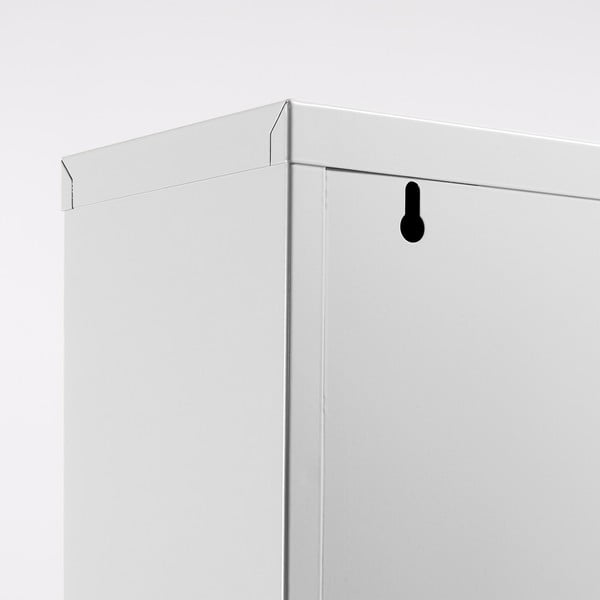 Biała metalowa uchylna szafka na buty 50x136x15 cm Ode – Kave Home-image-1