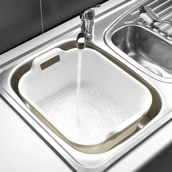 Biała plastikowa miska z rączkami Addis, 39x32x14 cm-image-1