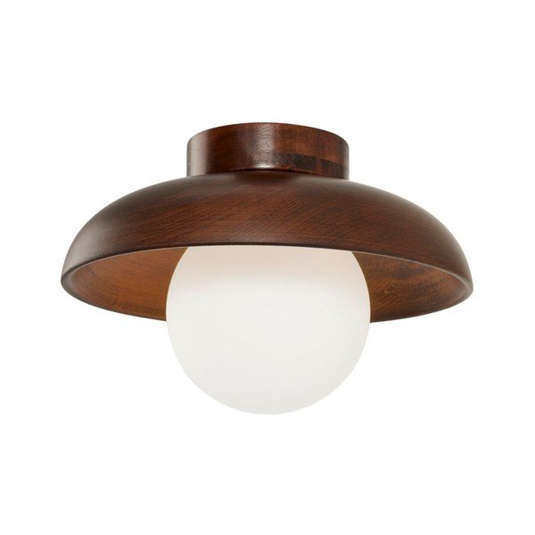 Brązowa lampa sufitowa ze szklanym kloszem ø 24 cm Elsa – Opviq lights
