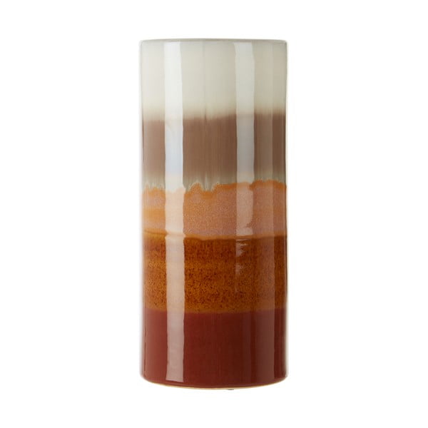 Beżowo-brązowy wazon z kamionki Premier Housewares Sorrell, wys. 30 cm