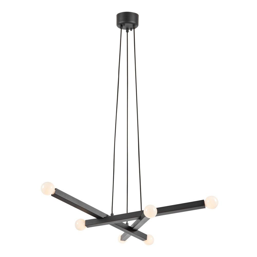 Czarna metalowa lampa wisząca Stack – Markslöjd