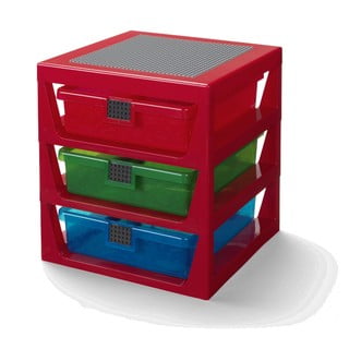 Czerwony organizer z 3 szufladami Storage - LEGO®