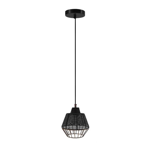 Czarna lampa wisząca Vivorum Taboo, ⌀ 20 cm