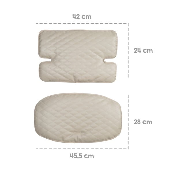 Beżowa wkładka do krzesełka do karmienia Luxe – Roba-image-4