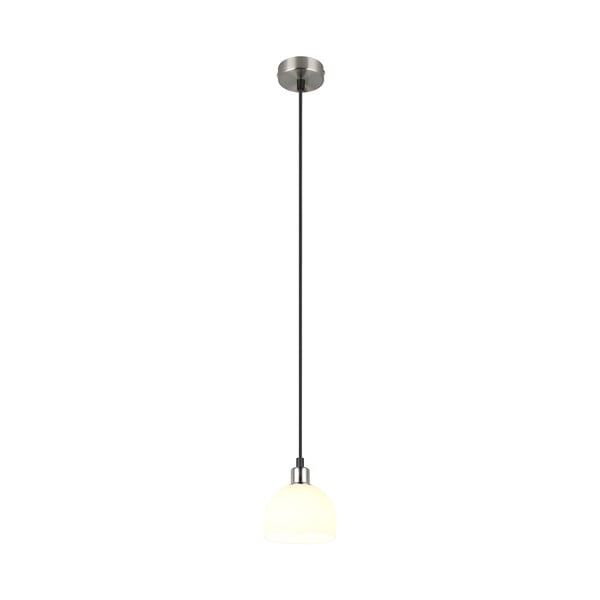Lampa wisząca  w biało-srebrnym kolorze ze szklanym kloszem ø 12 cm Molly – Trio-image-1