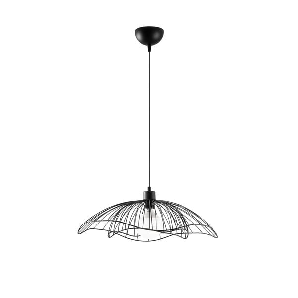 Czarna lampa wisząca z metalowym kloszem ø 50 cm Farac – Opviq lights-image-2