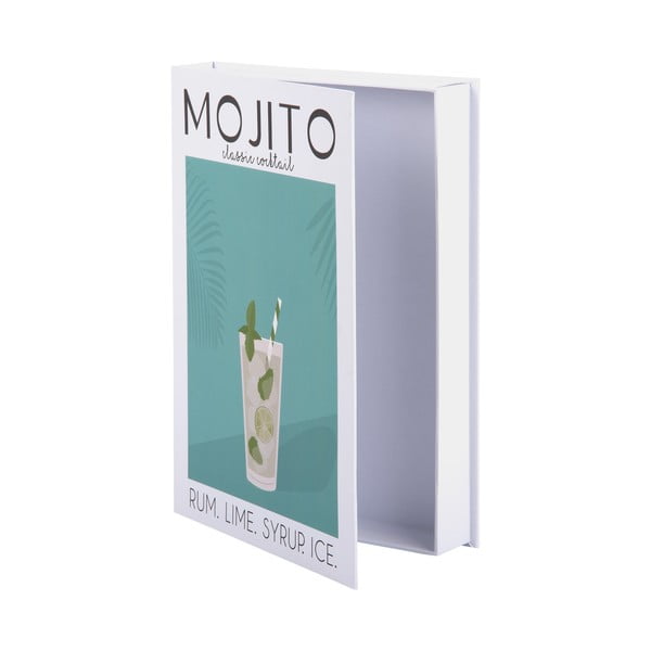 Biało-zielony papierowy pojemnik dekoracyjny 18x4x25 cm Mojito – PT LIVING