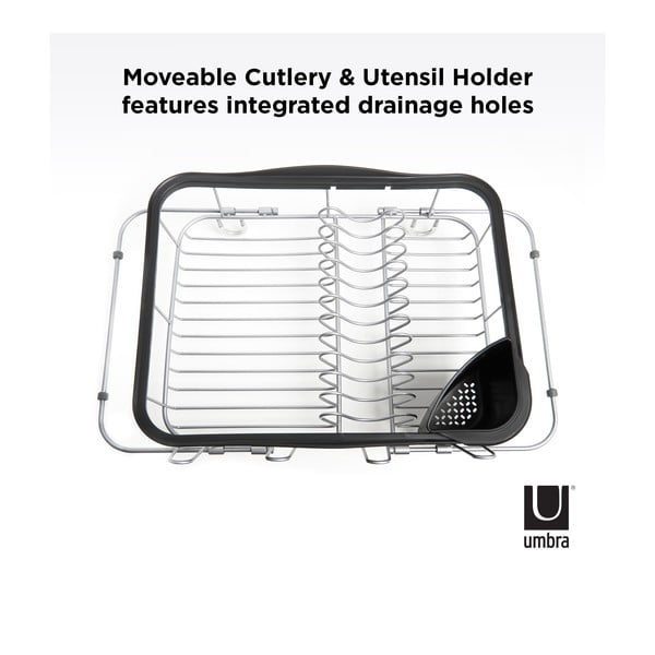 Czarny stalowy ociekacz 37x29 cm Sinkin – Umbra-image-4