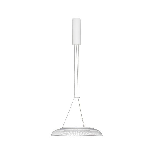 Aluminiowa lampa wisząca LED w matowym białym kolorze z kloszem ze szkła akrylowego ø 40 cm Mantle – Nova Luce