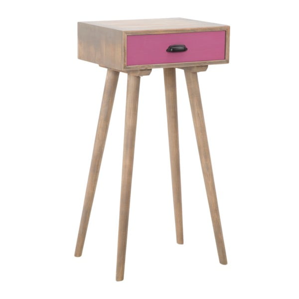Stolik z różową szuflkadą Mauro Ferretti Ibiza