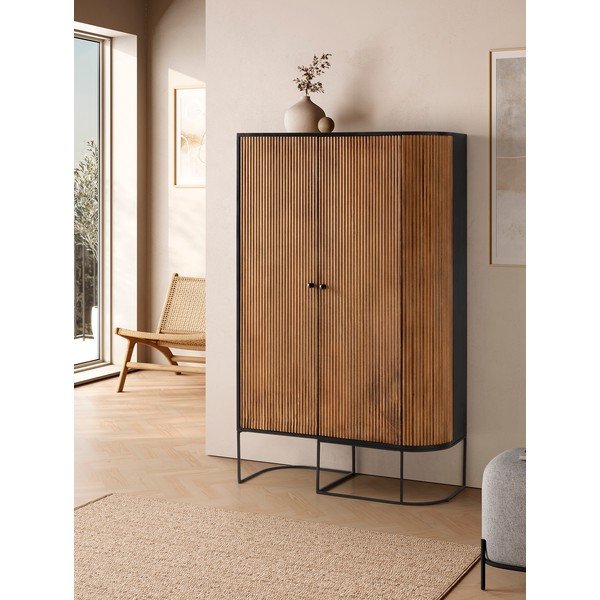 Komoda z litego drewna mango w naturalnym kolorze 100x165x40 cm Curve – MOME-image-1