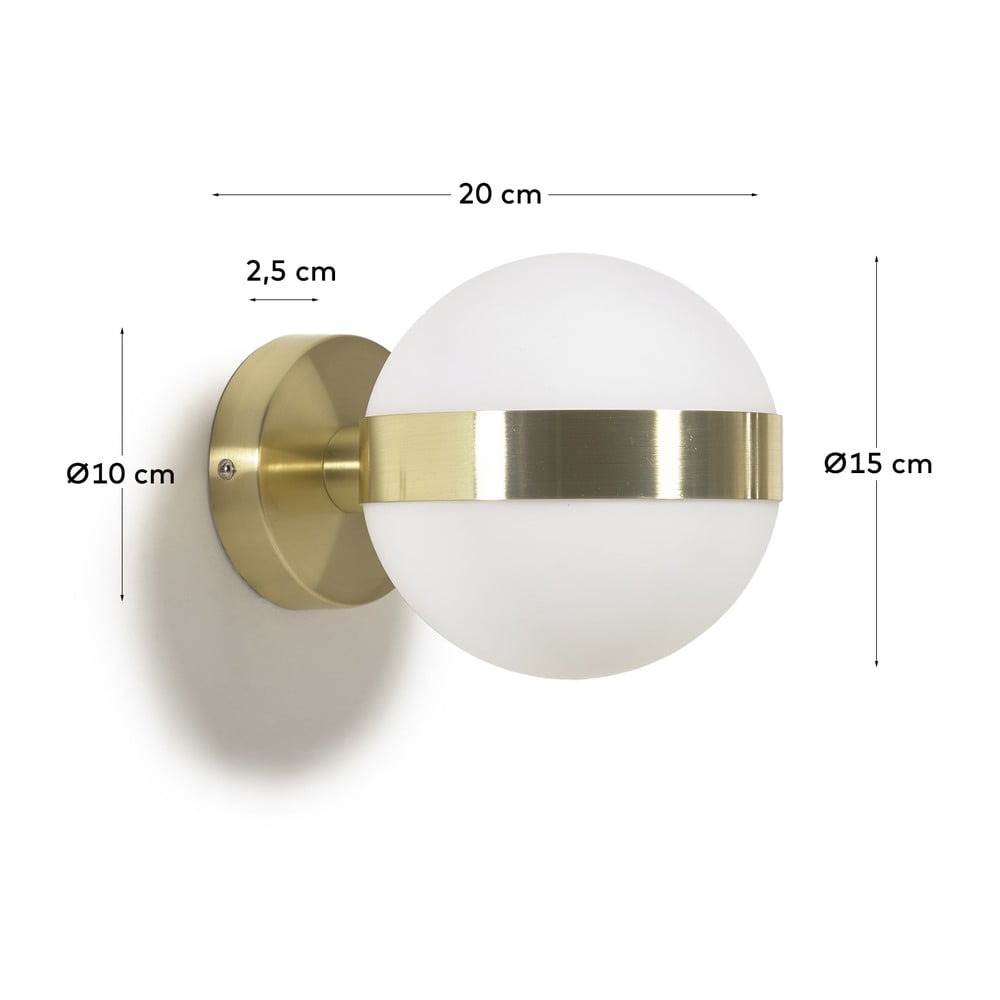 Kinkiet w kolorze złota ø 15 cm Anasol – Kave Home (zdjęcie 4)