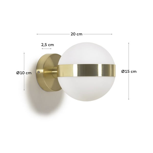 Kinkiet w kolorze złota ø 15 cm Anasol – Kave Home-image-3