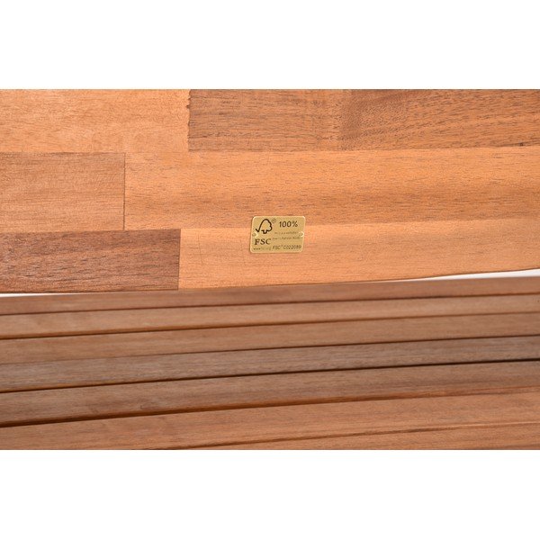 Brązowa drewniana ławka ogrodowa Hadia – Garden Pleasure-image-4