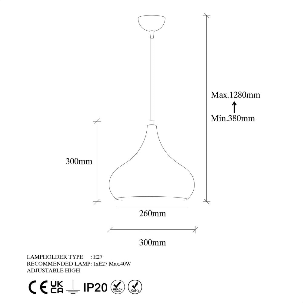 Lampa wisząca w kolorze miedzi z metalowym kloszem ø 30 cm Muba – Opviq lights (zdjęcie 7)