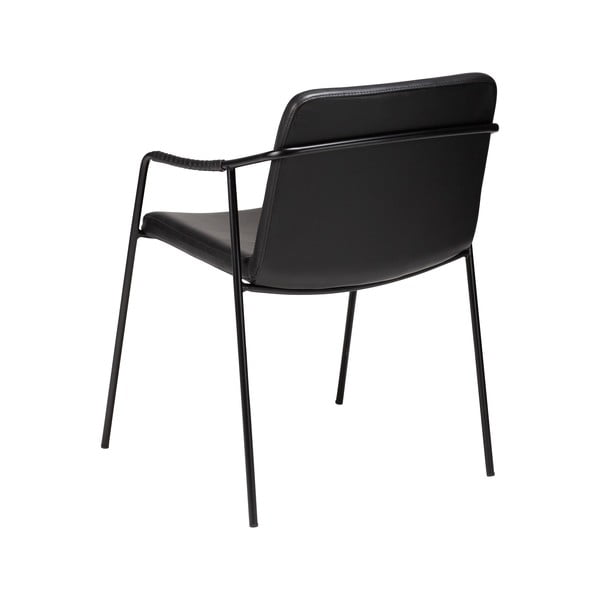 Czarne krzesło do jadalni z imitacji skóry DAN-FORM Denmark Boto-image-3