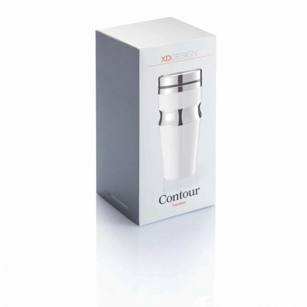 Biały kubek termiczny XD Design Contour, 350 ml-image-2
