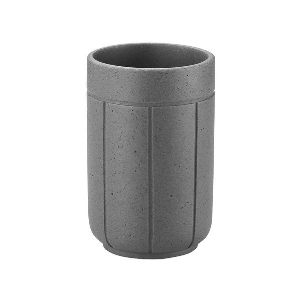 Szary kubek na szczoteczki do zębów z żywicy polimerowej Kua – Blomus