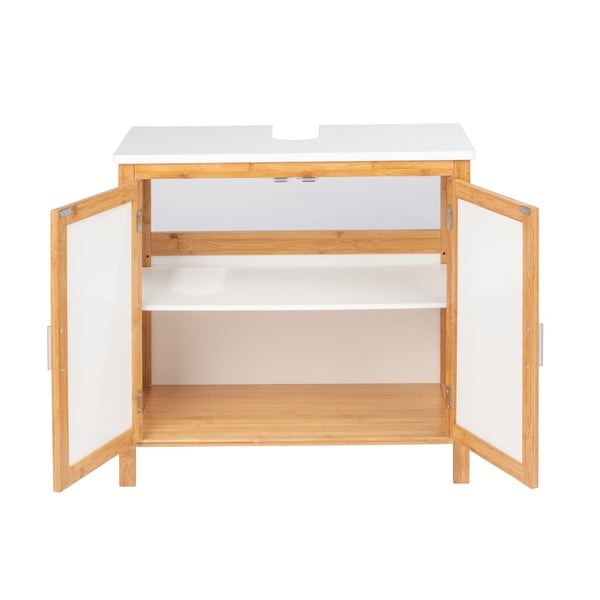 Szafka łazienkowa z drewna bambusowego Wenko Finja-image-2