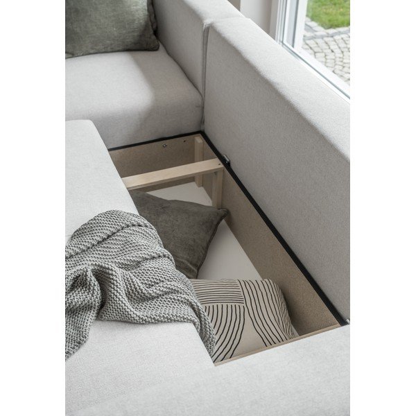 Kremowy rozkładany narożnik (róg zmienny) Homely Tommy – Miuform-image-2