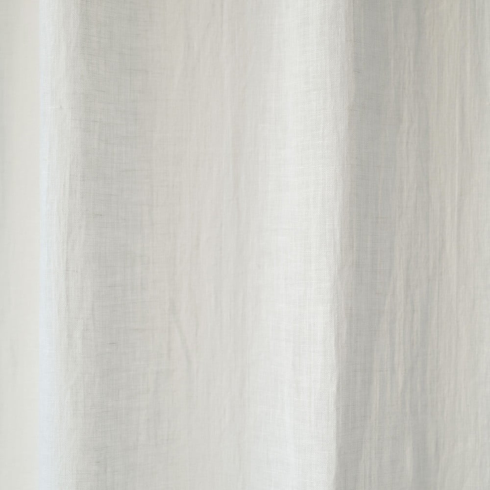Biała lekka lniana zasłona z przeszyciem tunelowym Linen Tales Daytime, 250 x 130 cm (zdjęcie 3)