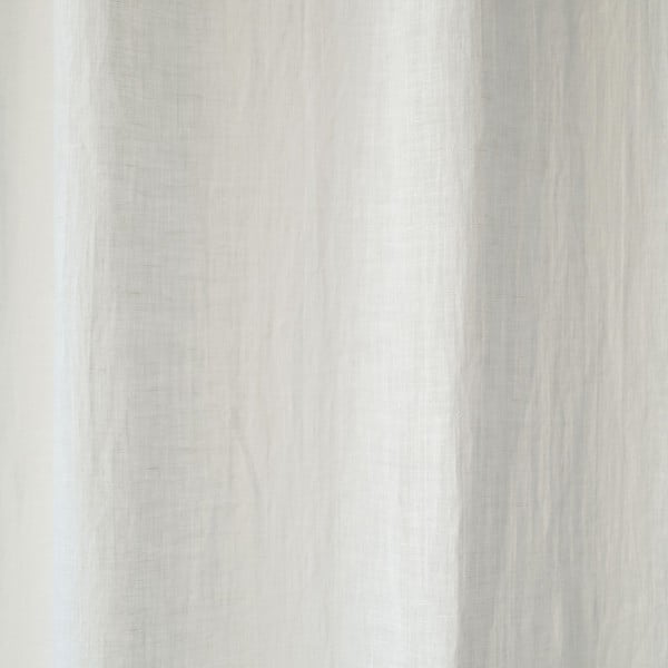 Biała lekka lniana zasłona z przeszyciem tunelowym Linen Tales Daytime, 250 x 130 cm-image-2
