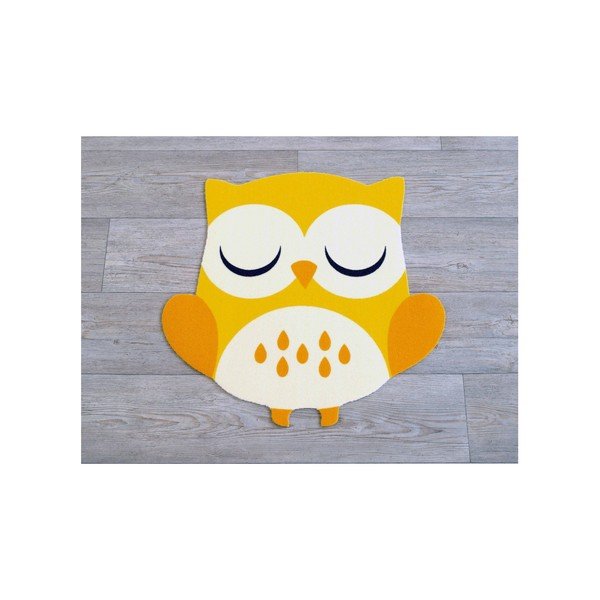 Żółty dywan dziecięcy Zala Living Owl, 66x66 cm-image-1
