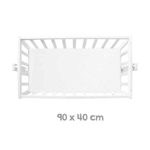 Biała kołyska na kółkach 40x90 cm – Roba-image-3