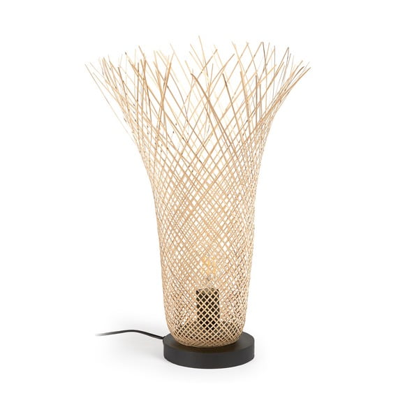 Lampa stołowa z bambusowym kloszem (wys. 50 cm) Citalli – Kave Home